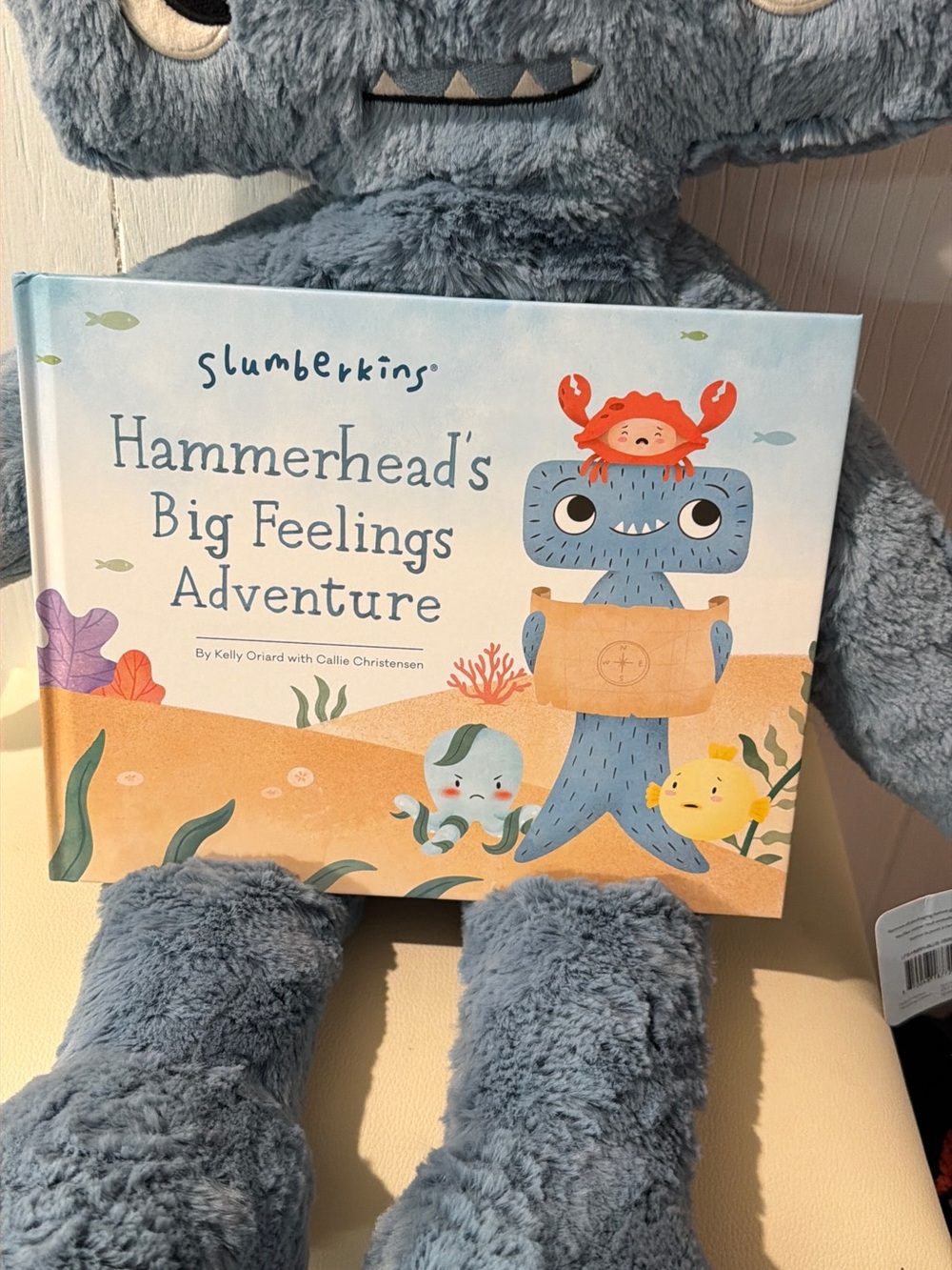 Hammerhead Plush Character Toy in Dusty Blue - Picture 2 of 5